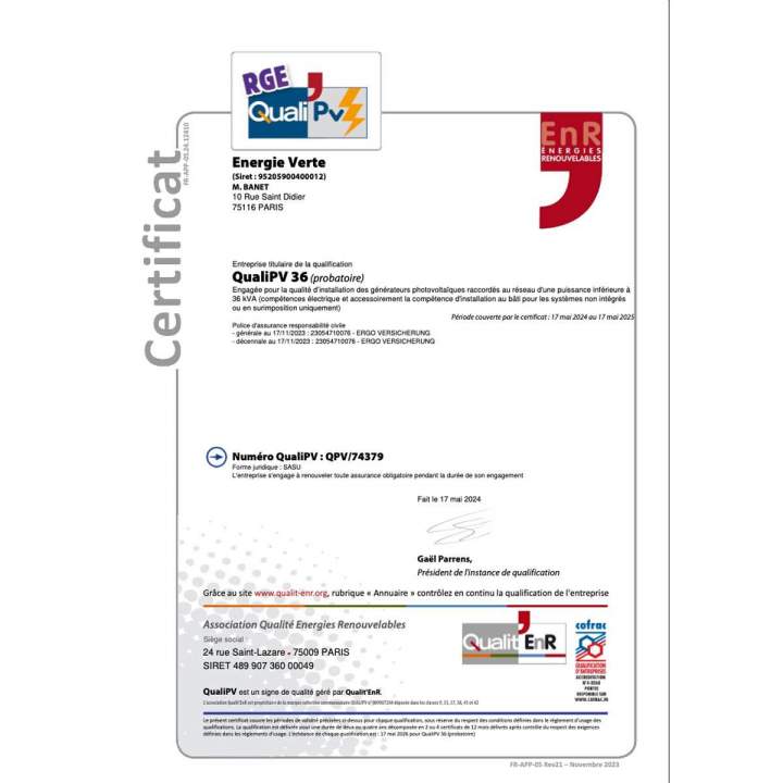 Certificat RGE Île-de-France