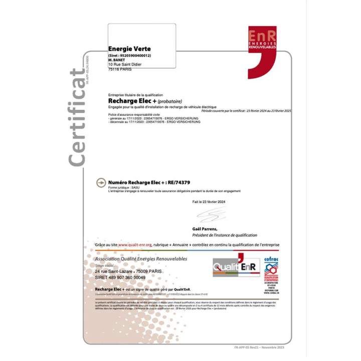 Certificat RGE Île-de-France